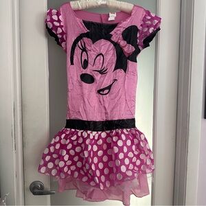 Minnie Mouse pink & white polka dot dress junior 7-9